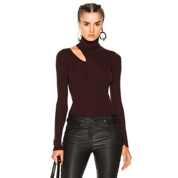 A.L.C. Burgundy Turtleneck Sweater - Picture 1 of 6